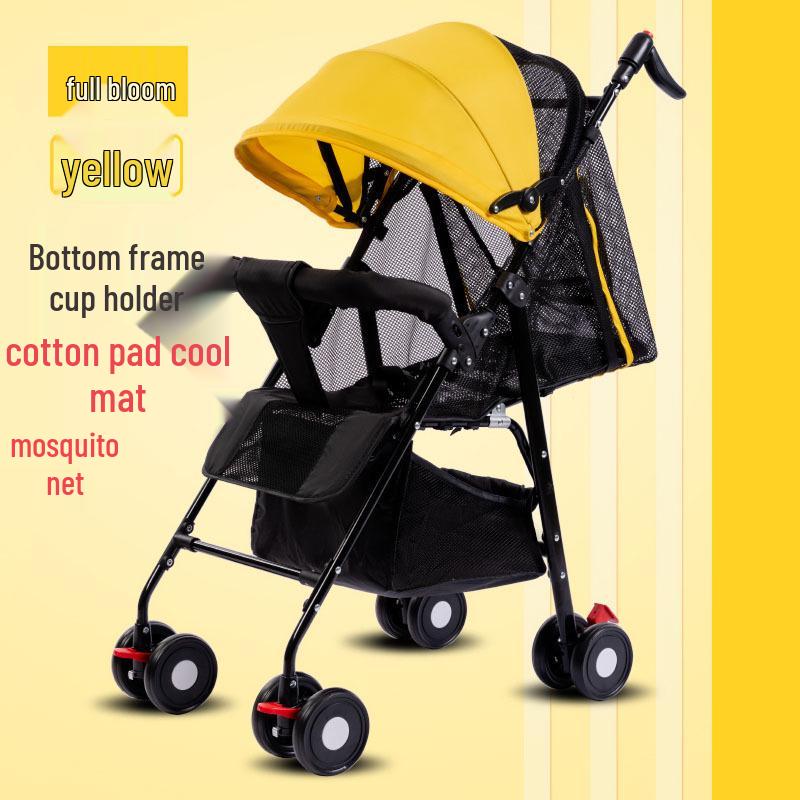 Lightweight Foldable Baby Stroller for Sitting or Lying