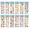 12 Sheets/Pack Kids Stickers Toy Creative Cute Seabed Animals Fishes PVC Sticker for DIY Scrapbooking Diary Phone Stickers