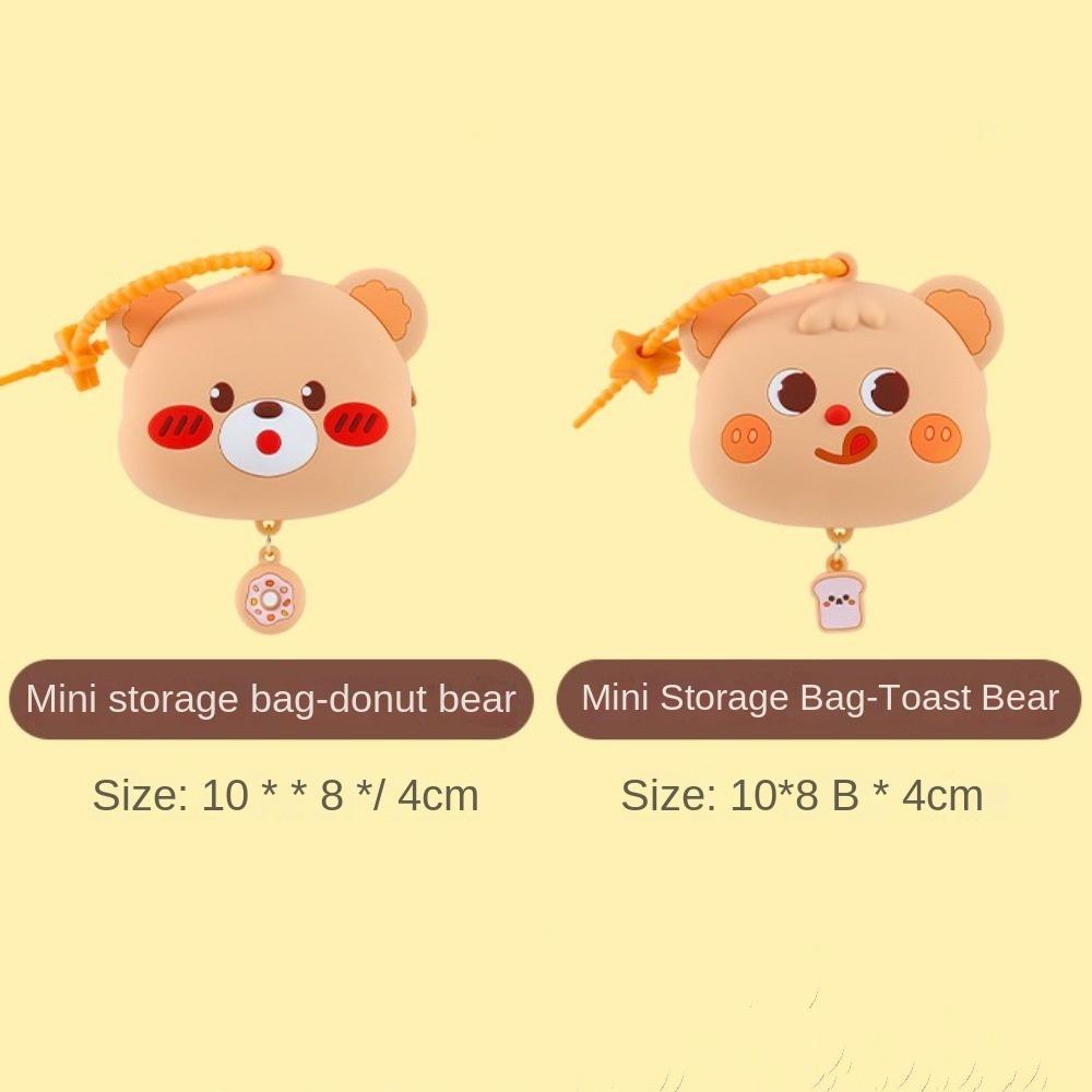 Cute 3D Silicone Coin Wallet Anime Soft Headphone Storage Bag Red Panda Pendant Coin Purse Gift