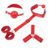 Adult SM Restraint Set: Backhand Gag, Handcuffs, and Neck Collar