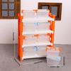 Simulation Warehouse Display Shelf With Storage Box Enhances Spatial Awareness Realistic Storage Doll House Scene Decors