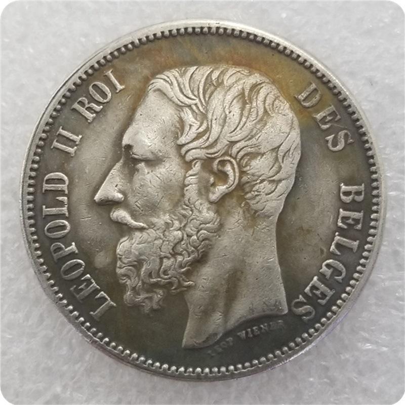 

Антикварная бельгийская латунная commemorative монета Серебряный доллар 1868 года #2446