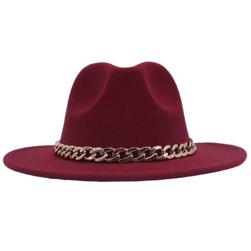 Acrylic Chain Men'S And Women'S Multi-Colored Stage Hat Woolen Felt Hat Jazz Top Hat Hat