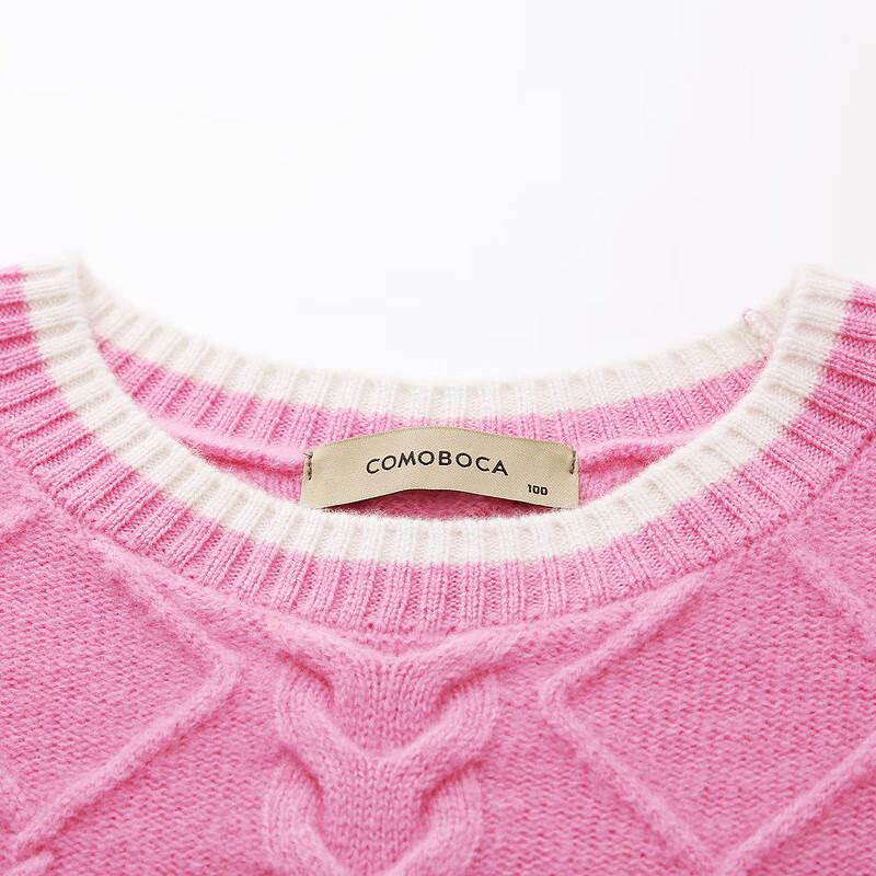 Komom Boka Women's Cable Knit Pure Wool Round Neck Sweater