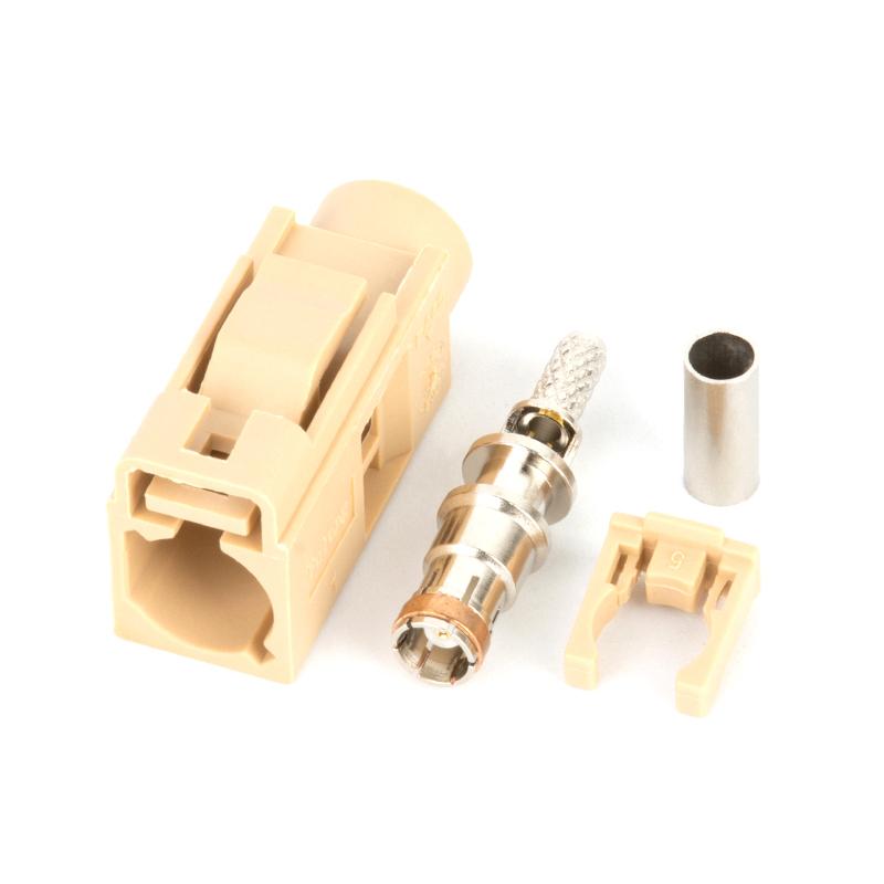 

1 шт. Разъем Fakra гнездо 50-3 RAL 9001 Разъем Fakra РЧ коаксиальные кабельные разъемы для кабеля-переходника RG316 / RG174 / RG178