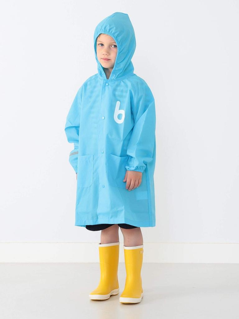 Kodomo Beams Size 17 55190157375 Raincoat, Baby/Schoolbag Coat, (90-130cm), Kids, Sax, 100,