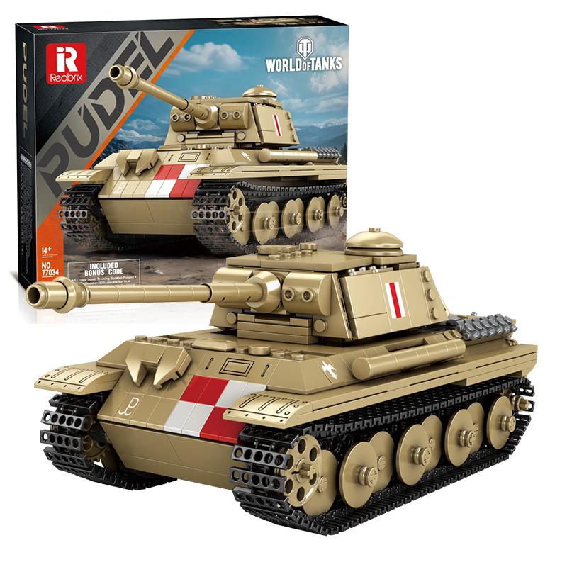 

Non-Toxic 969Pcs Pudel Tank Building Blocks 1:23 Scale 360 Turret Military World Of Tanks Series Model Bricks Kids Toys Holiday Gifts