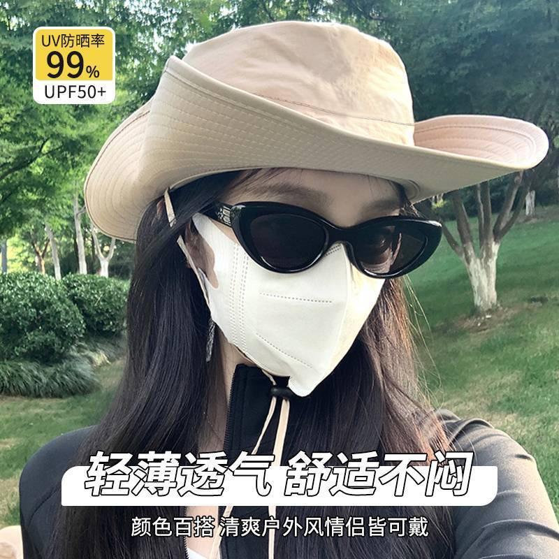 Summer western adult cowboy hat children big eaves mountaineering sun protection shade outdoor seaside bucket hat
