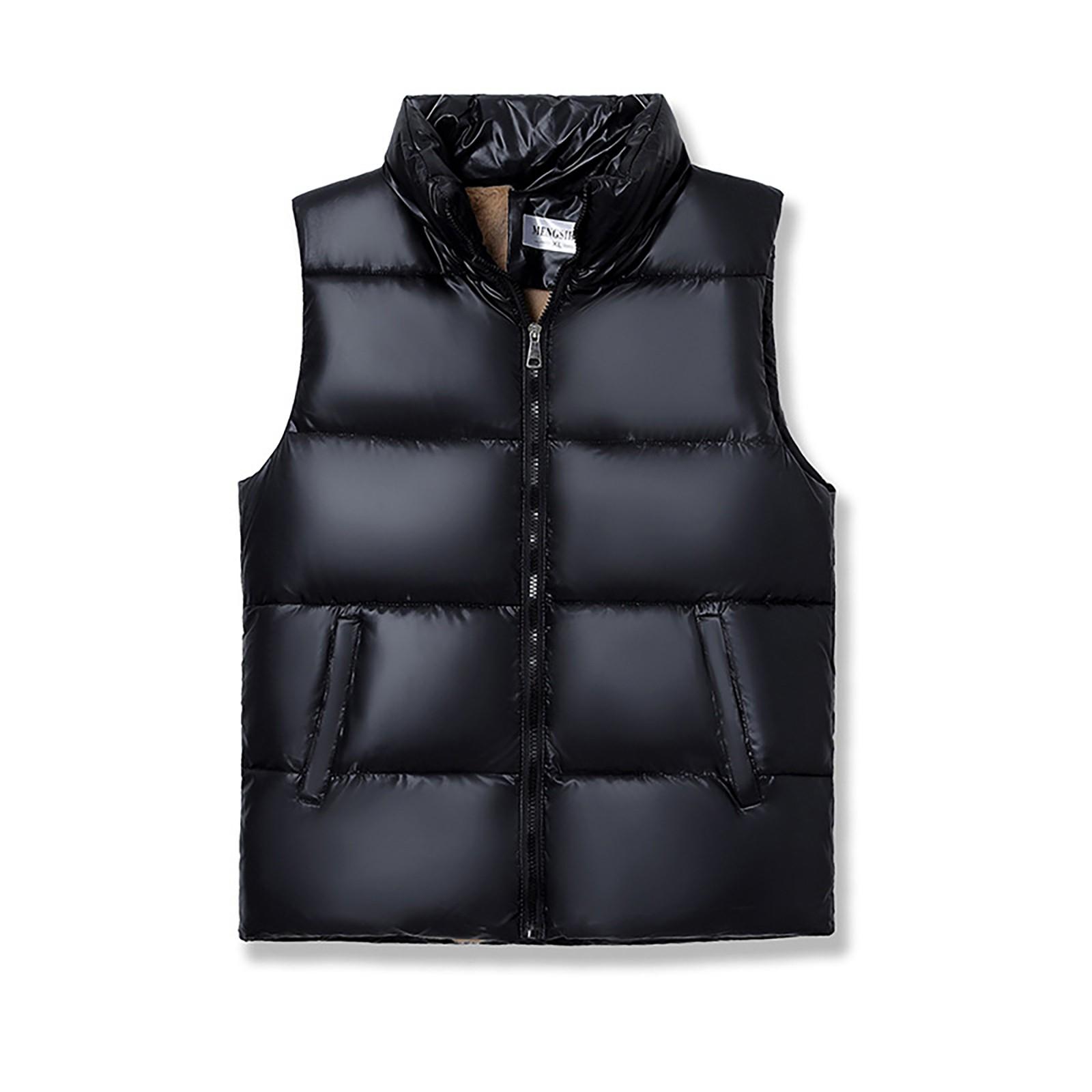 

Жіноча модна пухова бавовняна тепла куртка осінь/зима, жилетка XXXXXL чорний