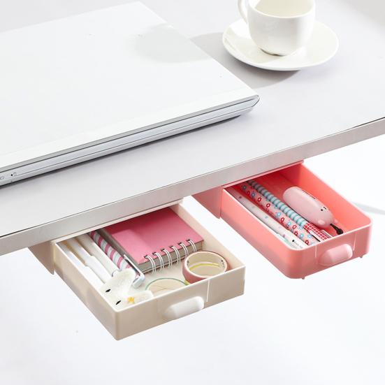 Contenitore portaoggetti creativo a cassetto nascosto Astuccio Scatola per cancelleria da scrivania per ufficio