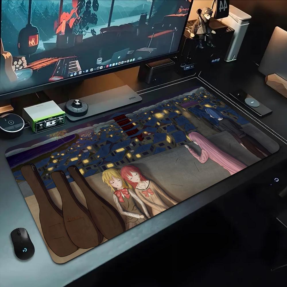 

bocchi rock Mouse Pad 500X1000 mm Large Gaming Mousepad Gamer XL Rubber Otaku Keyboard Pad Laptop Desk Mat 600x300x2mm