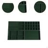 4Pcs Jewelry Trays Green Velvet for Closet Dresser Showcase Drawers Stackable Organizer