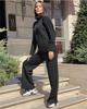 2023 Women's Knitted Cable Knit Two-Piece High Neck Sweater Set