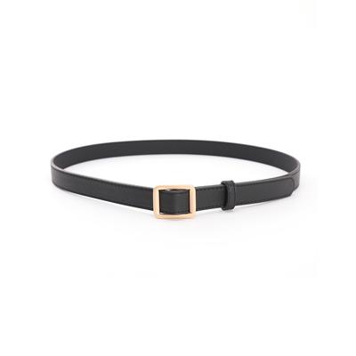 Women Round No-hole Buckle Leather Jeans Belt Fashion PU Dress Decorative Girls Vintage Metal Pin Ple Adjustable Accessory