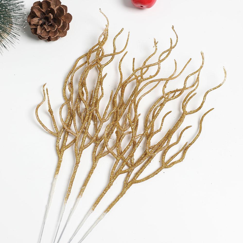 3/5Pcs Christmas Decorations Colored Branch Artificial Bouquet Xmas Tree Ornament Home Decor New Year Navidad 2025 Accessories