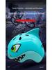 Casco Cartoon Squalo per Skateboard e Pattinaggio su Ghiaccio per Bambini - Traspirante, Equipaggiamento Protettivo per Ciclismo e Monopattino