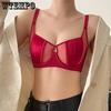 Underwear Women's Ultra-thin French Style Bra with Gathered Rabbit Ears Sexy Bra
