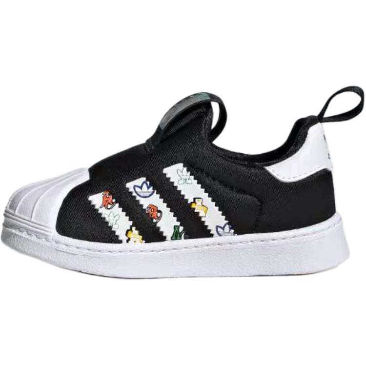 Adidas Originals Superstar 360 Trendy Sports Durable Low-Top Walking Shoes Baby Shoes Black White JS0685