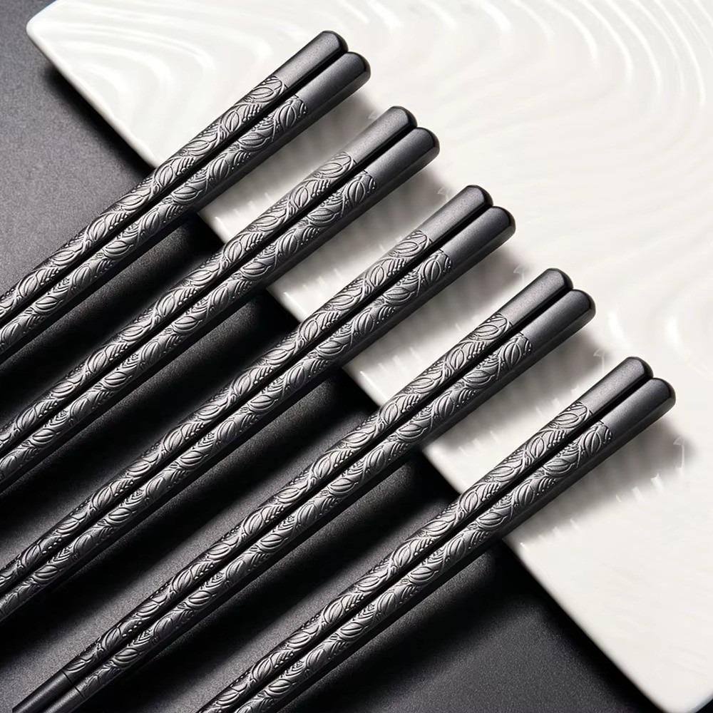 Non-Slip Sushi Chopsticks Dishwasher Safe Chinese Chopsticks New Black Chopsticks Asian Cuisine