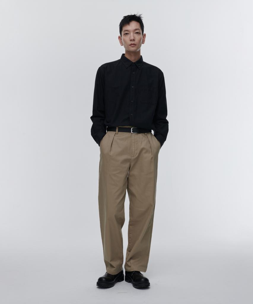 MUSINSA STANDARD Reverse One-Tuck Regular Fit Chino Pants [Beige]