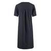 Women's Cotton And Linen Round Neck Short Sleeve Color Stitching Dress