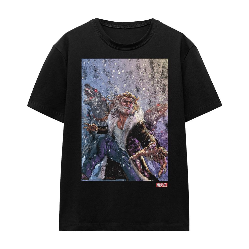 Marvel Unisex Adult X-Men Sabretooth Dogs T-Shirt