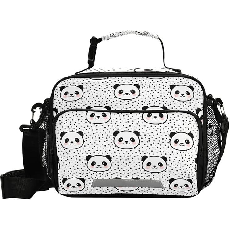 Dinosaur Animal Print Yellow Lunch Box Boys, Lunch Bag for Kids School Insulated Tote Bag Cooler Tote with Adjustable Shoulder Strap for Girls