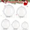 2Pcs Christmas Transparent Ball Plastic Christmas Trees Open Ball Box Bauble Ornament Wedding Gift Present Party Home Decoration