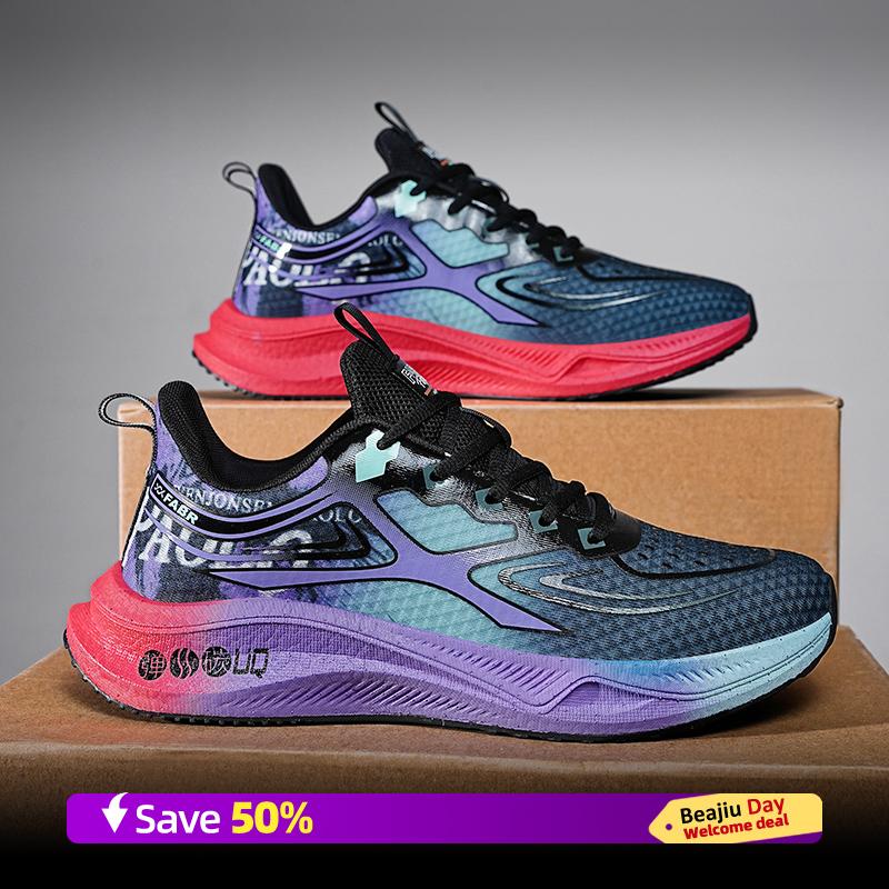 

Мужские спортивные кроссовки для бега повседневные дышащие легкие женские нескользящие кроссовки Carbon Plate Marathon 39 зелёный