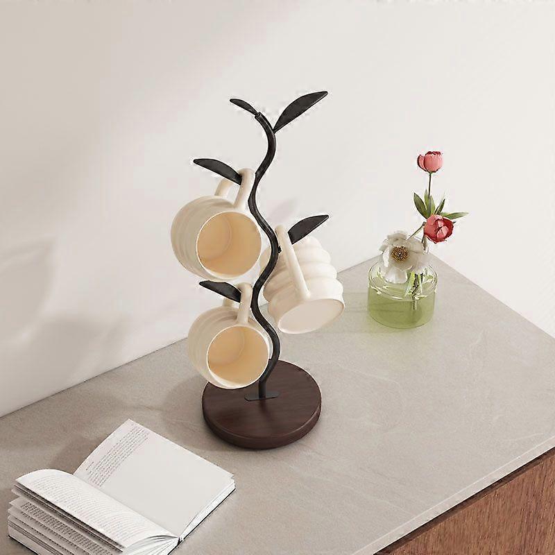 Creative Wooden Drinkware Holders Tree-Shaped Cup Holder for Home Living Room Dcor