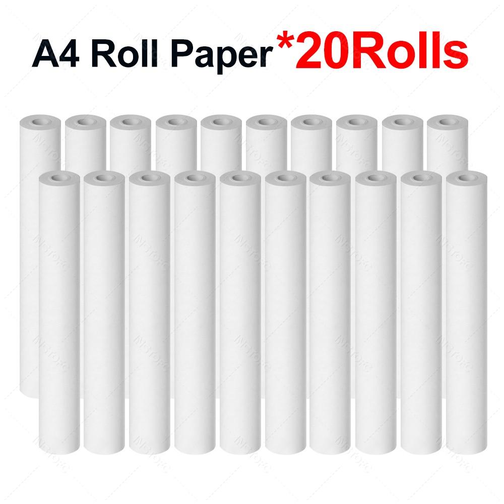 A4 Thermal Paper Rolls 210*30mm&Protective Case Anti Falling Carry Bag with Zipper for A40 Wireless Bluetooth Portable Printer