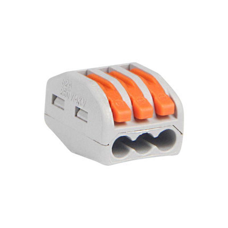 Ideal Gift 3 Way Reusable Spring Lever Terminal Block Electric Cable Connector Wire For Friends And Family
