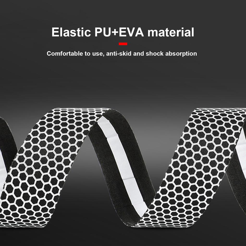 1 Pair Bike Handlebar Tape AntiSlip Elastic   Bike Cycling Handle Wraps Tape(Black Red )