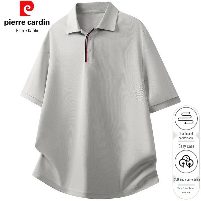 Мужская летняя рубашка-поло с коротким рукавом Pierre Cardin 4XL