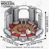 MOOXI Space Wars Movie Throne Military Conference Room Scenario Model Building Block DIY Diorama Bricks For Kids Montessori Toys