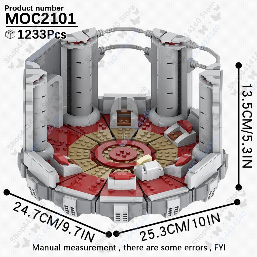 MOOXI Space Wars Movie Throne Military Conference Room Scenario Model Building Block DIY Diorama Bricks For Kids Montessori Toys