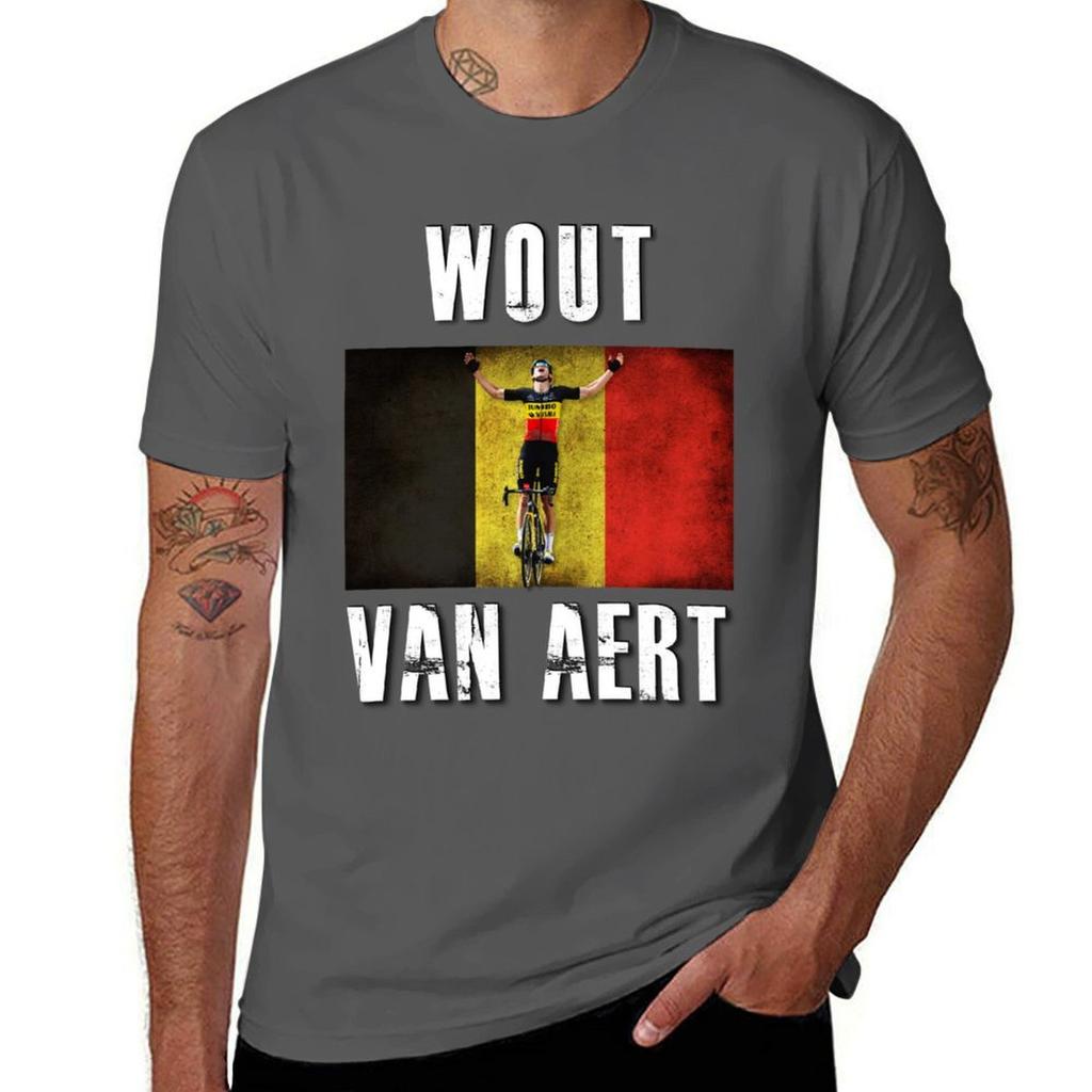 T-shirt Wout Van Aert Stampa Moderna T-shirt Casual