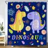 Funny Cartoon Shower Curtains Cute Cats Bathing Dinosaur Whale White Bear Animals Bath Curtain Children Room Bathroom Decor Sets