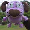 Courage Dog Eggplant Plush Toy Cartoon Stuffed Animal Doll Kids Birthday Gift