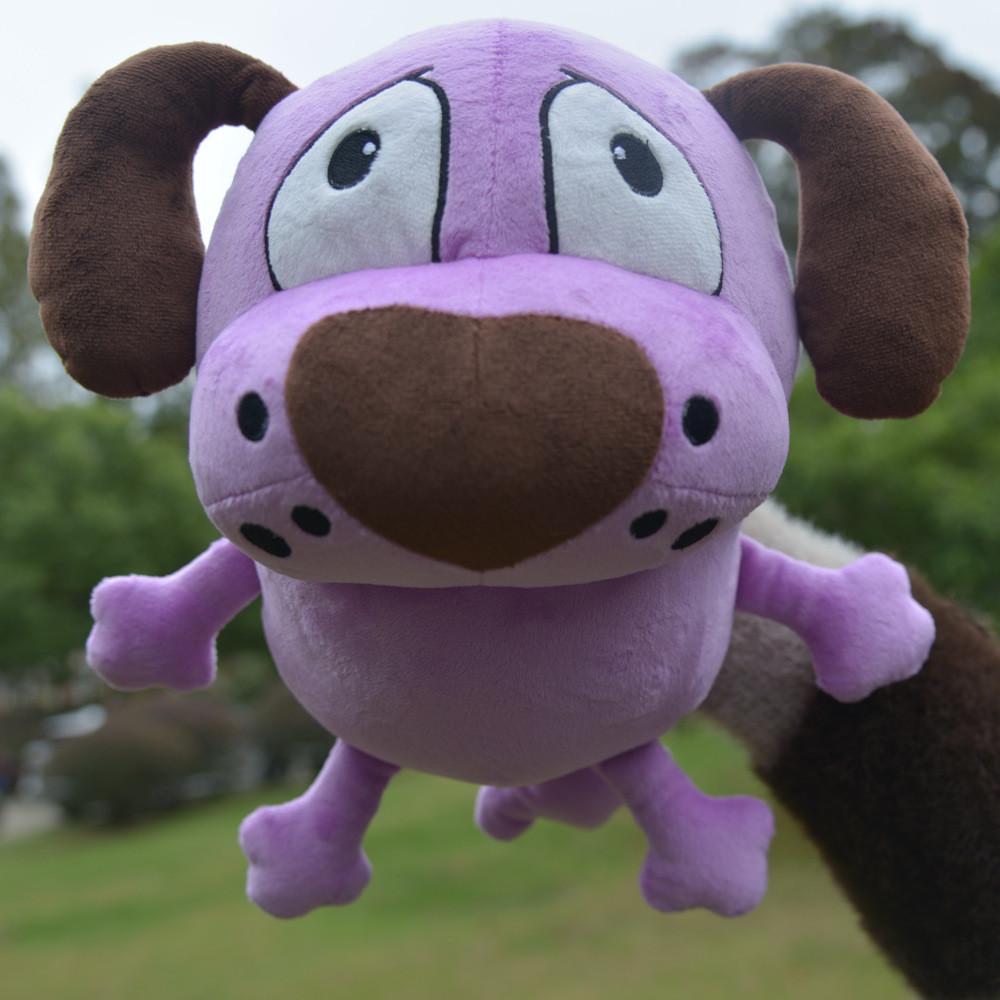 Courage Dog Eggplant Plush Toy Cartoon Stuffed Animal Doll Kids Birthday Gift