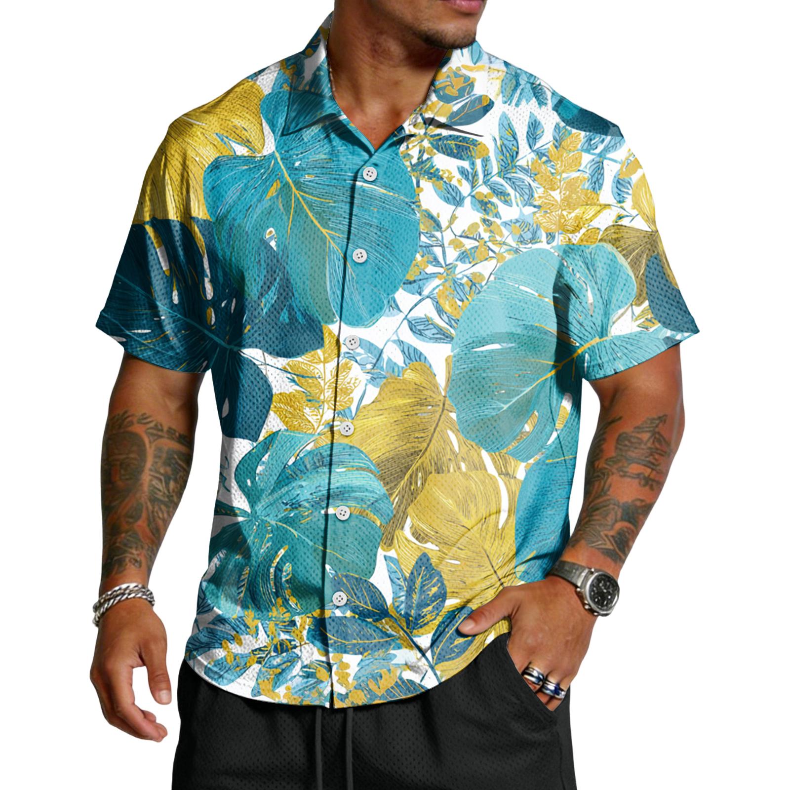 

Men s Casual Lightweight Breathable Short-Sleeve Shirt XL небо синє кольору