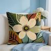 Cushion Cover Vibrant Flower Short Plush Soft DoubleSided Printing Pillow Case Cozy Sofa Bedroom Home Decor Gift