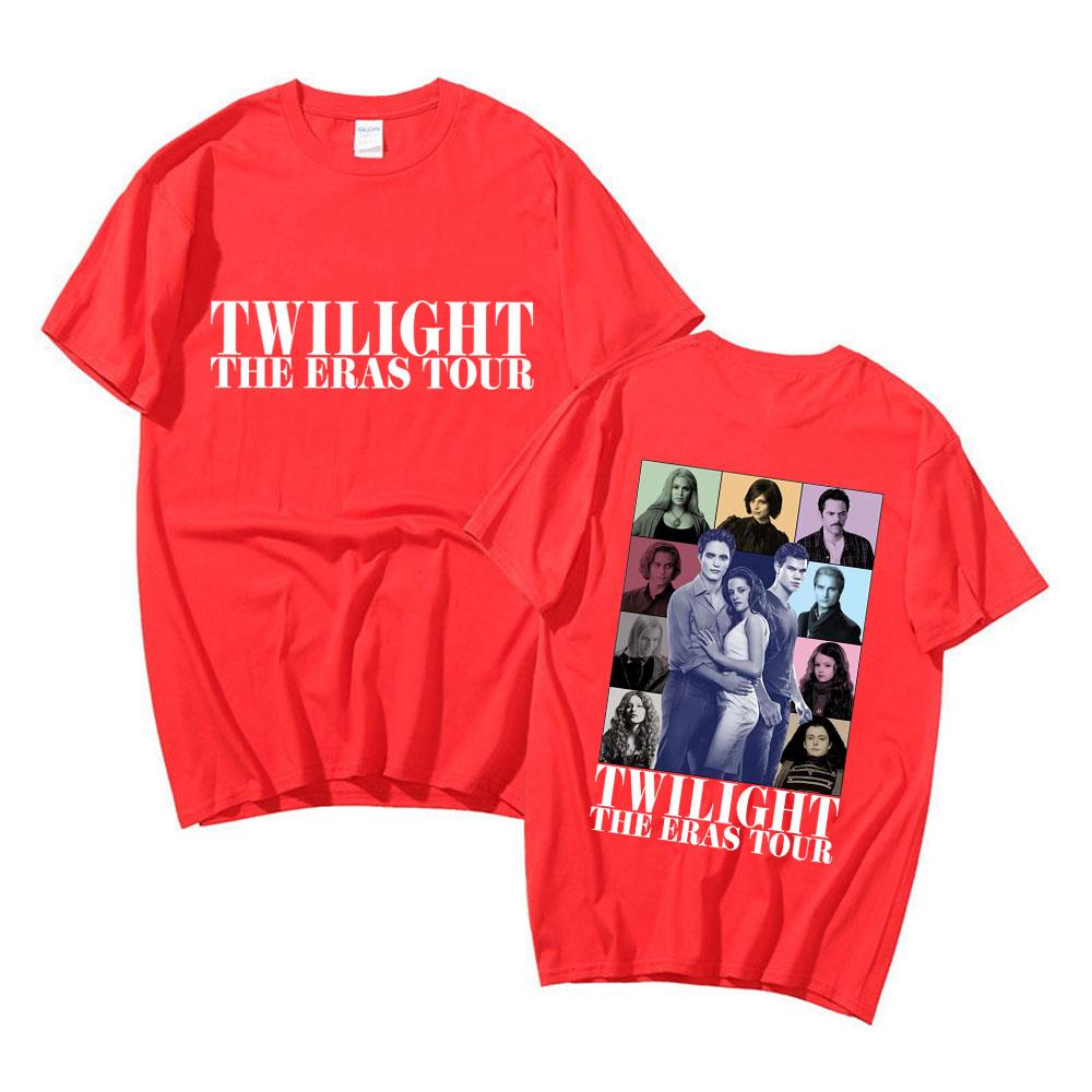 Twilight The Eras Saga Tshirt Bella Jakob Edward 2023 New Graphic Tshirts Unisexs Women Vintage Cotton Cozy Short Sleeve T Shirt