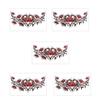 5 Sheets Colorful Butterfly Flower Tattoo Stickers, Waterproof Temporary Body Art, Hypoallergenic Floral Chest Back Decals for Women Girls