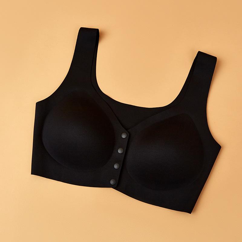 Seamless Front-Closure Push-Up Nude Wireless Invisible Vest-Style Underwear XL