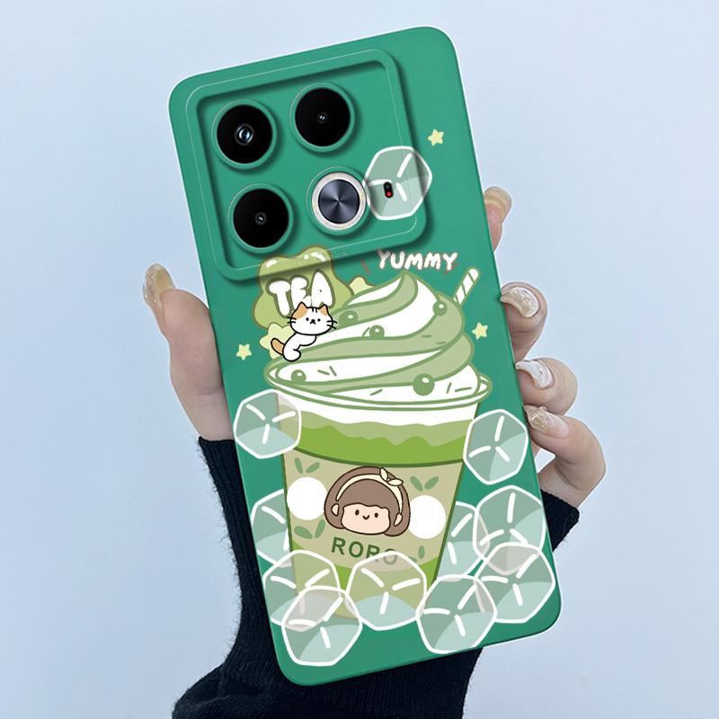 For Infinix Note 40 Pro Plus 40X 4G 5G Phone Case Cute Cartoon Flower Protective Liquid Silicone Soft Back Cover Ultrathin Shell