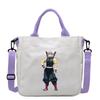 Japan cartoon comics Demon Slayer Print Canvas Bag Stylish Crossbody Bag Large Capacity Commuter Shoulder Bag 7554