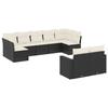 VidaXL Garden Lounge Set with Cushions 9 Pcs, Patio Sofas, Patio Furniture Set, Outdoor Furniture, Black 3219406