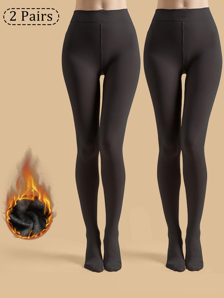 2 Pairs Pantyhose Spring Autumn Winter Thermal Opaque Stockings High Waist Designing for Ladys and Girls Tights Leggings