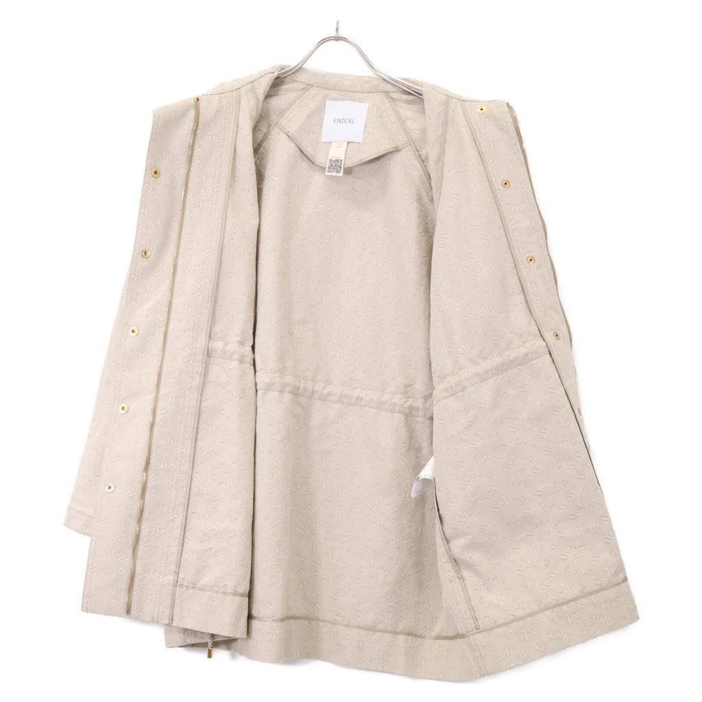 PATOU Logo Embroidered Drawstring Zip Jacket Jacket 34 beigeUsed